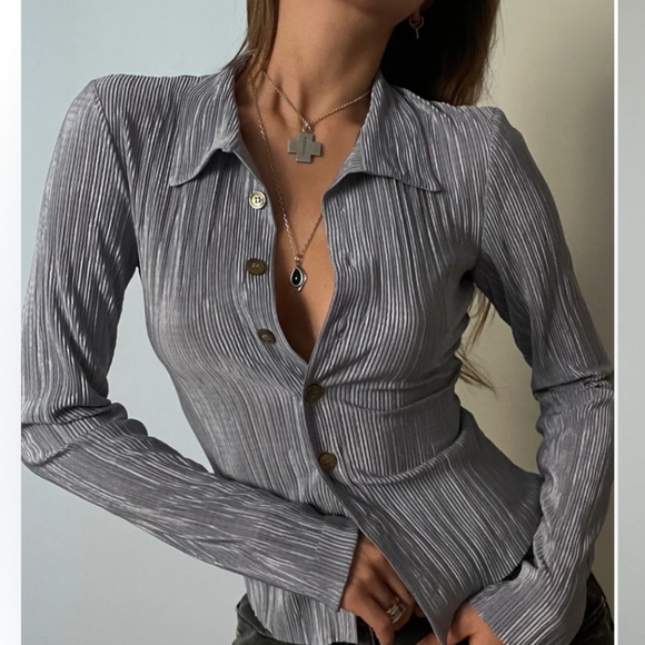 Uniform Person Tops - Uniform Person - Blue Grey Fidian Shirt